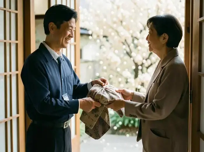 スタッフとお客様の受け渡し